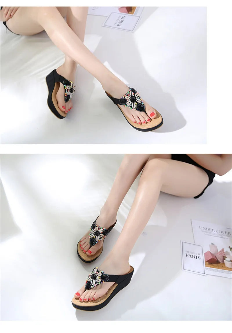 Sandalias YAERNI Estilo Playero – Elegancia Casual con Altura Caribeña