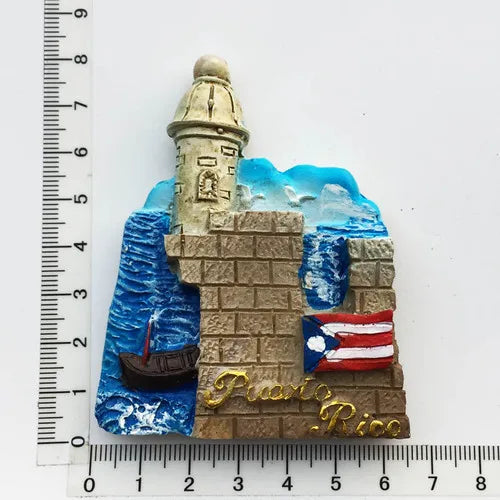 Imán 3D Puerto Rico – Recuerdo Creativo de San Juan para tu Nevera