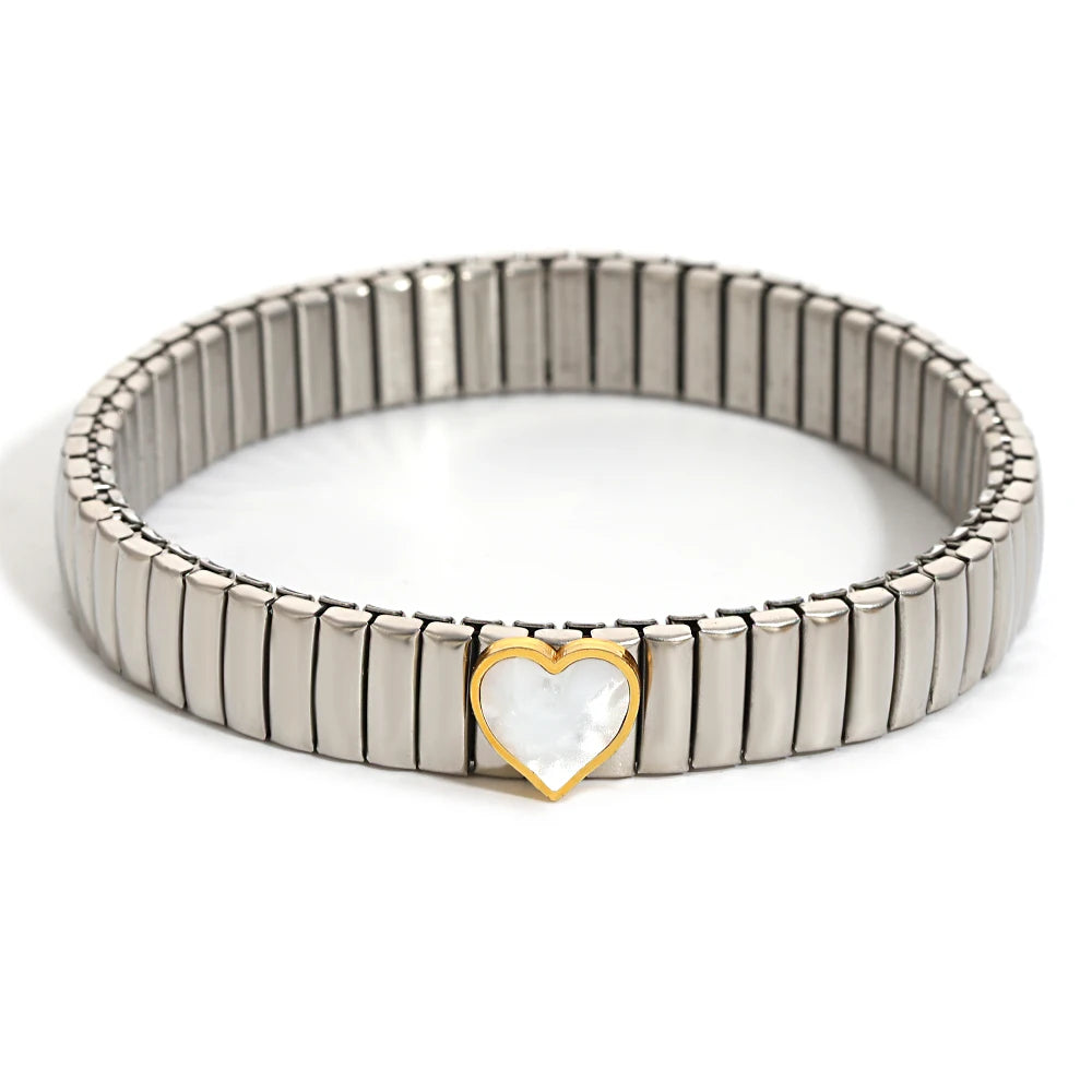 Brazalete Love Stars – Elástico Unisex Acero
