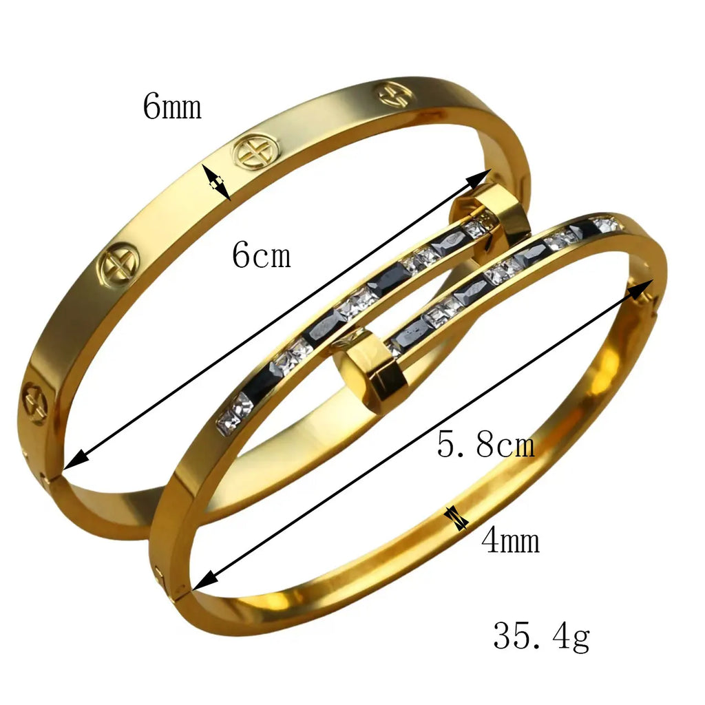 Pulsera Trébol Acero – Cristal y Suerte