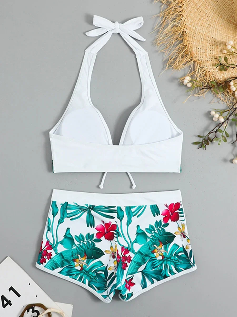 Bikini Deportivo Mujer – Estampado con Encaje