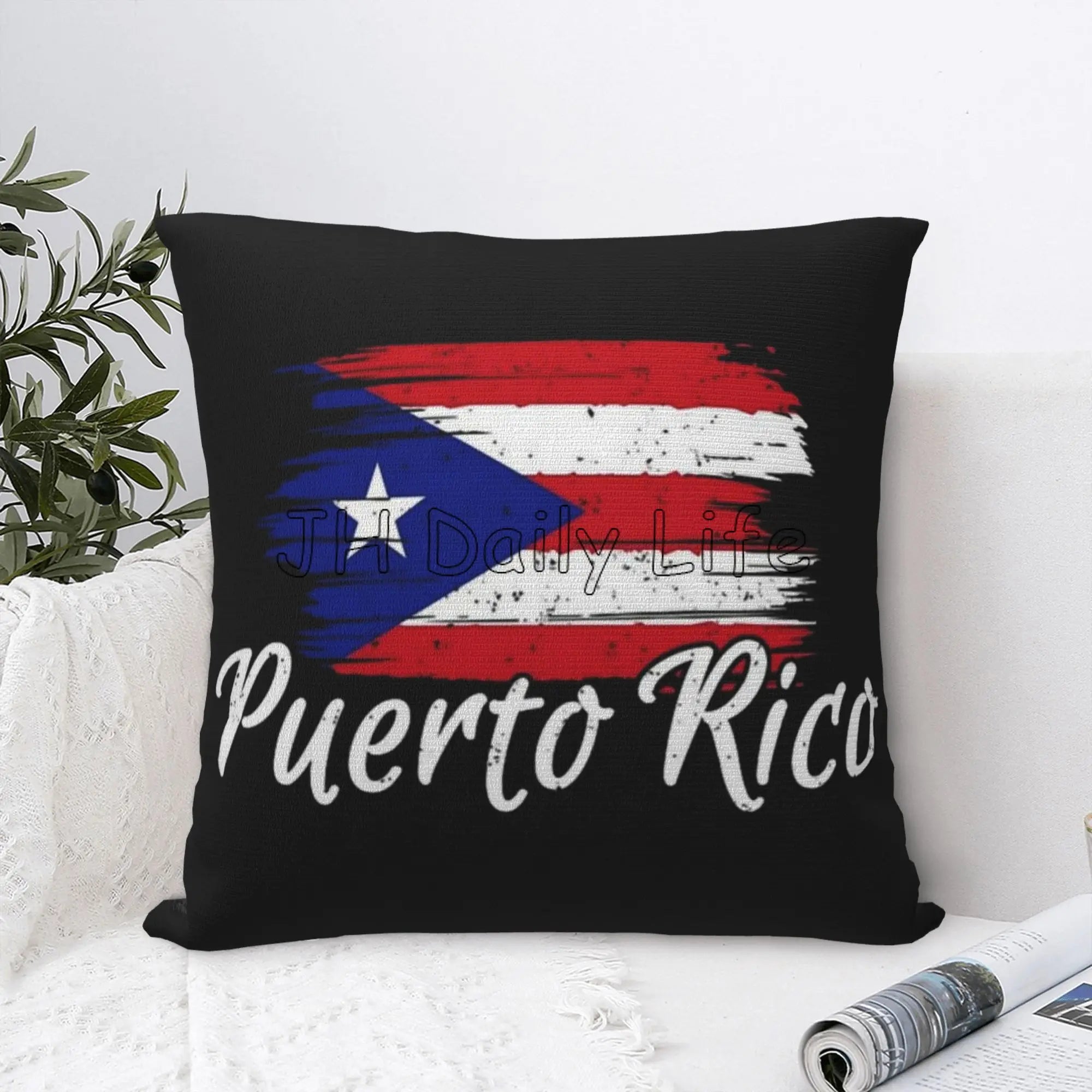 Funda de Cojín Bandera de Puerto Rico – Estilo Boricua para tu Espacio