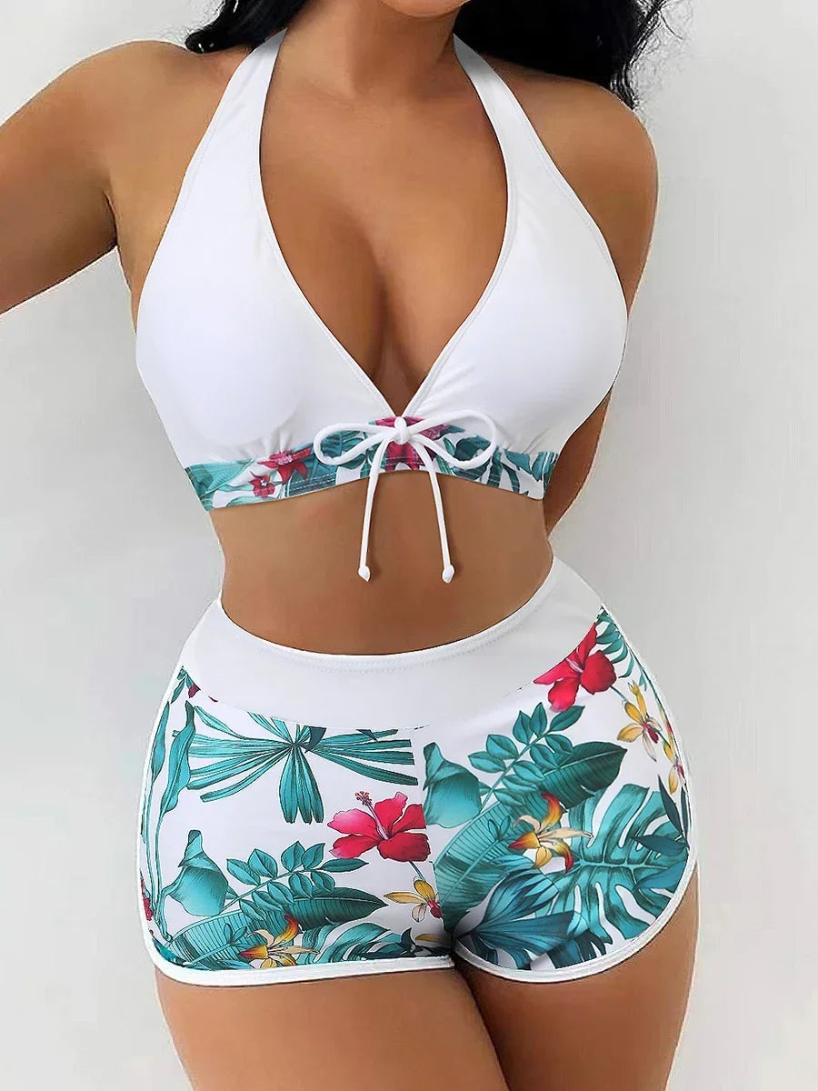 Bikini Deportivo Mujer – Estampado con Encaje