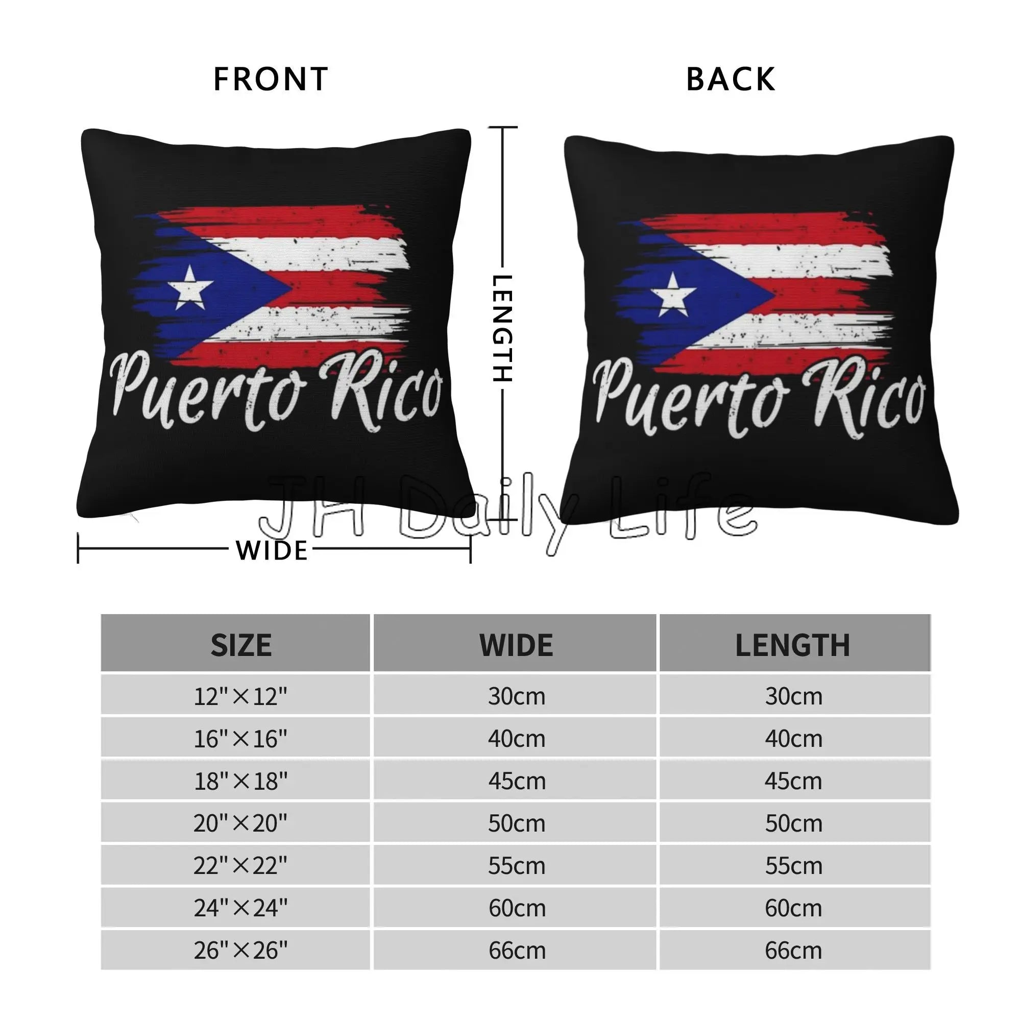 Funda de Cojín Bandera de Puerto Rico – Estilo Boricua para tu Espacio