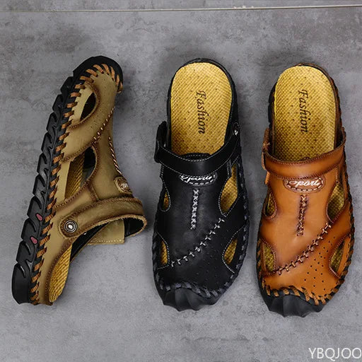 Sandalias Hombre Verano 2022 – Cuero Cómodo y Estilo Playero XL