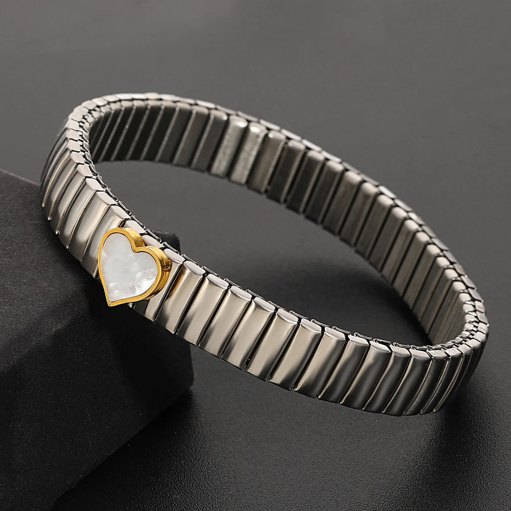 Brazalete Love Stars – Elástico Unisex Acero