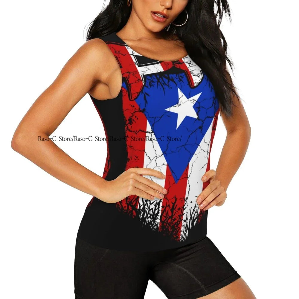 Crop Yoga Sexy con Bandera Boricua