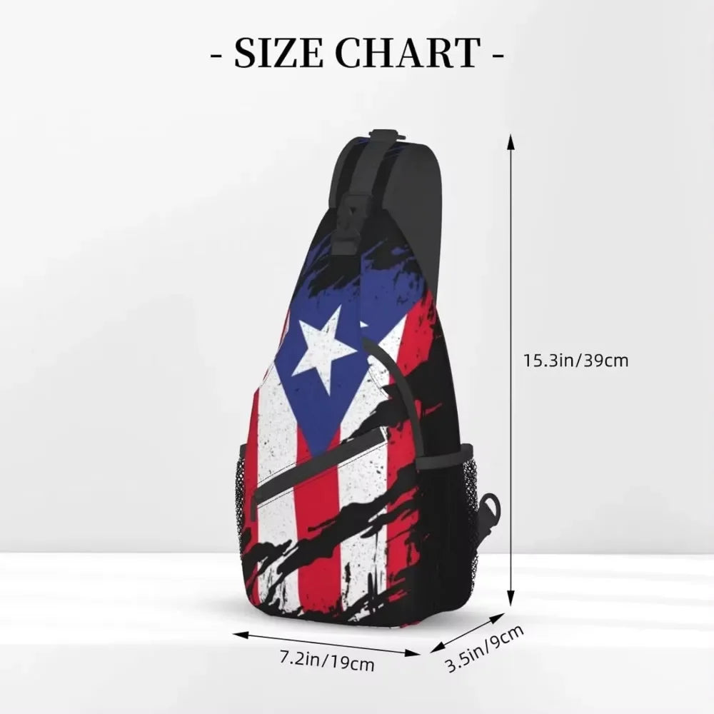 Bulto Cruzado Estilo Puerto Rico – Bandera Boricua para Aventureros y Aventureras