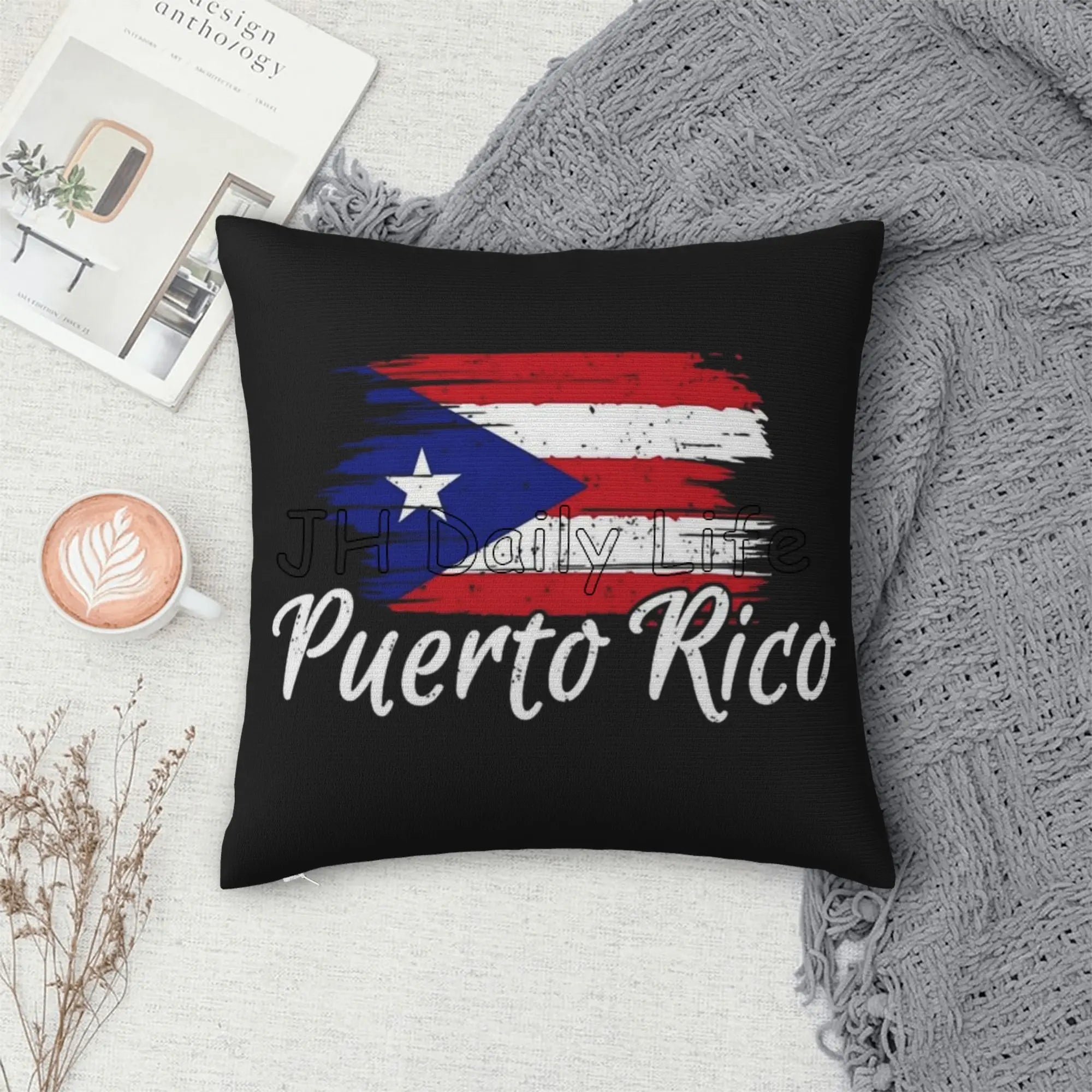Funda de Cojín Bandera de Puerto Rico – Estilo Boricua para tu Espacio
