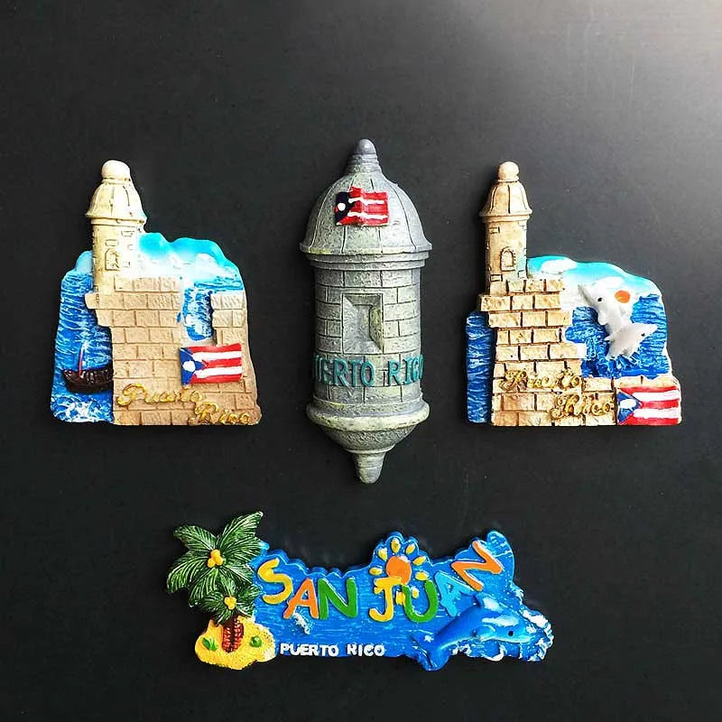 Imán 3D Puerto Rico – Recuerdo Creativo de San Juan para tu Nevera