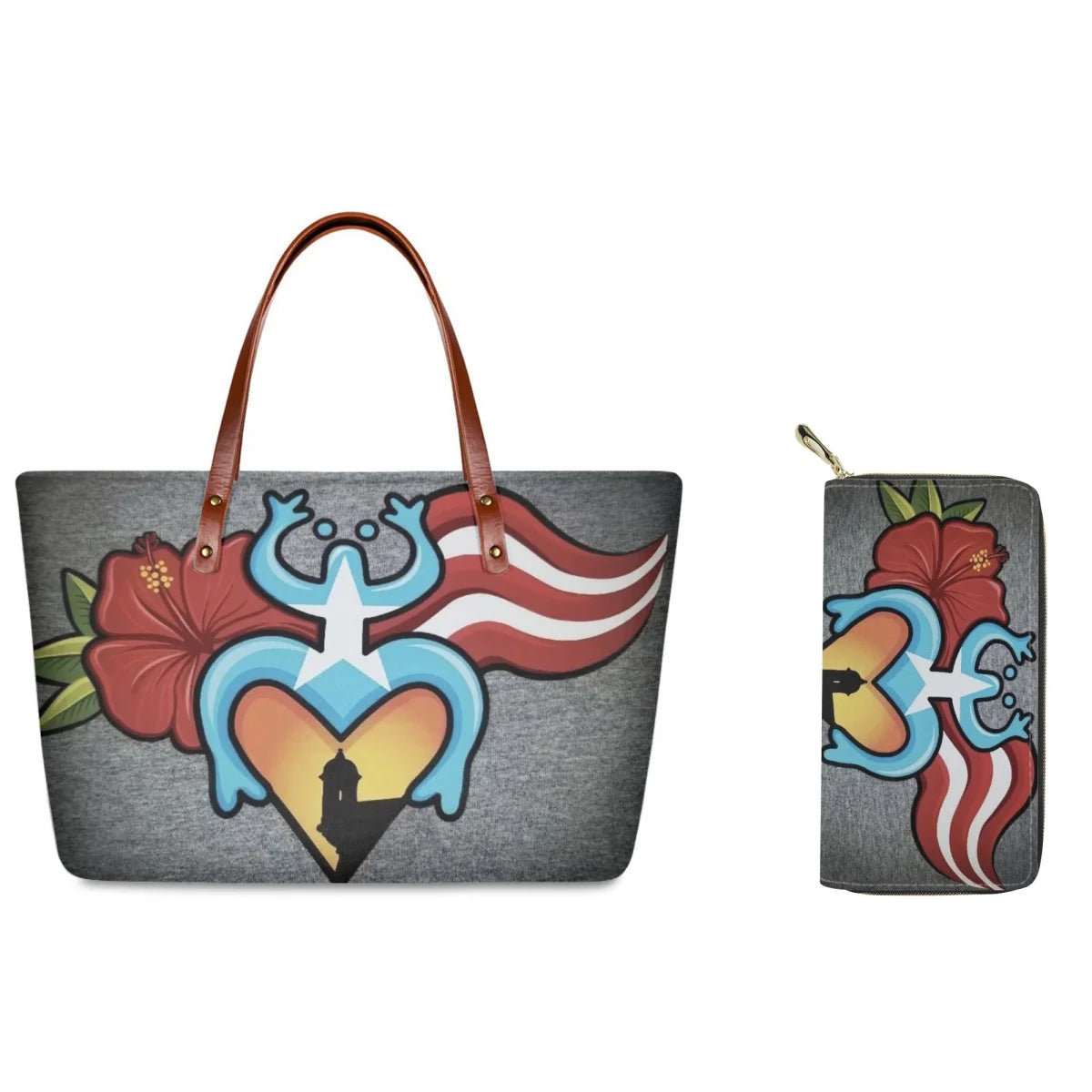 MiBori Bags 2 en 1 – Diseño Arte Boricua para Mujer