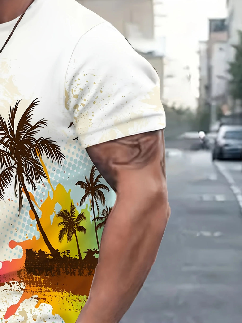 Set Casual Verano 2025 Hombre – Estilo Playero con Palmas y Vela