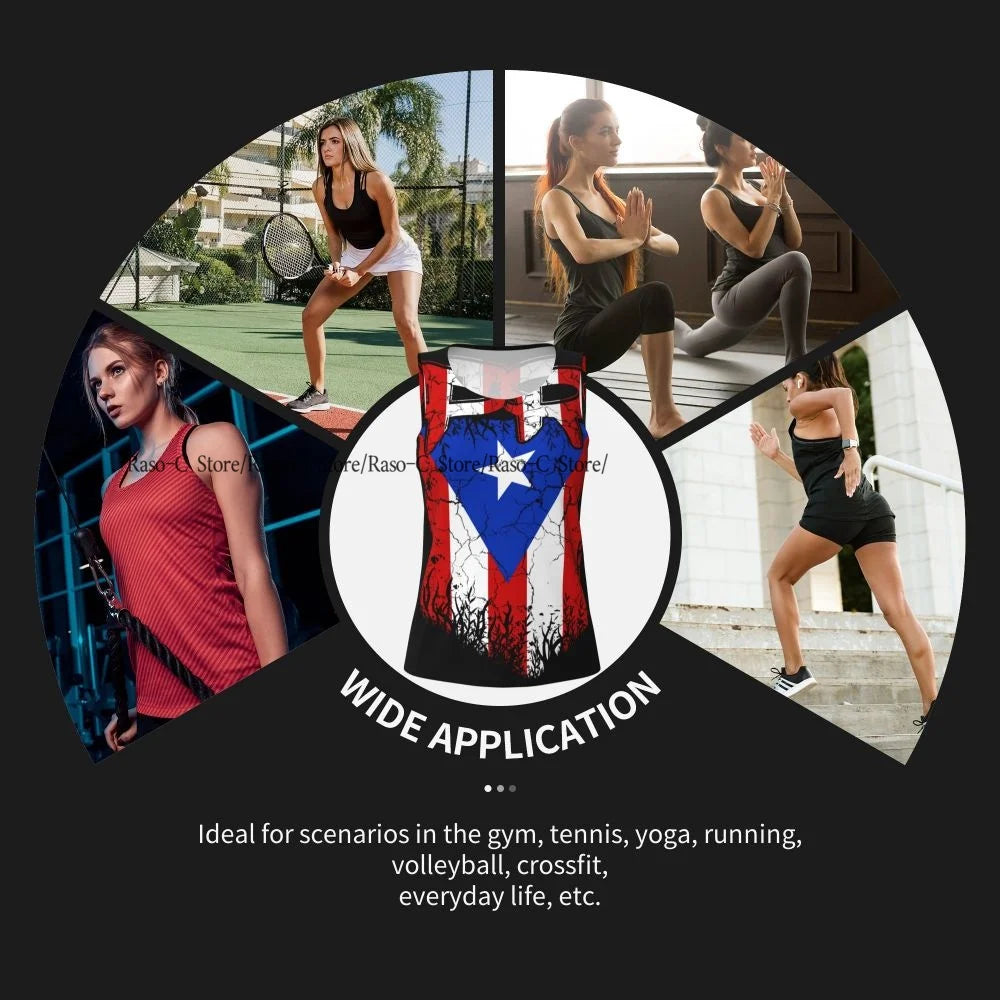 Crop Yoga Sexy con Bandera Boricua