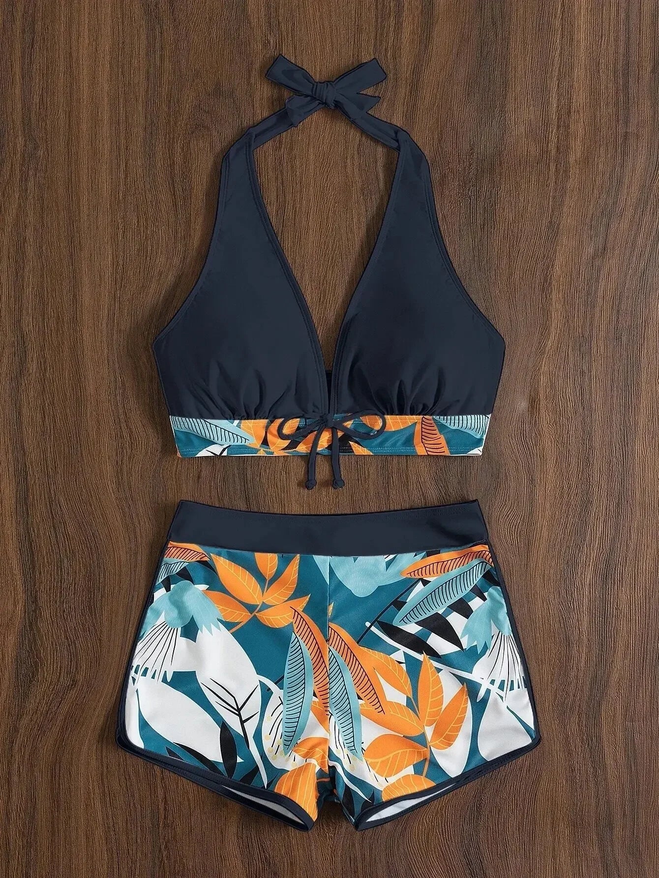 Bikini Deportivo Mujer – Estampado con Encaje