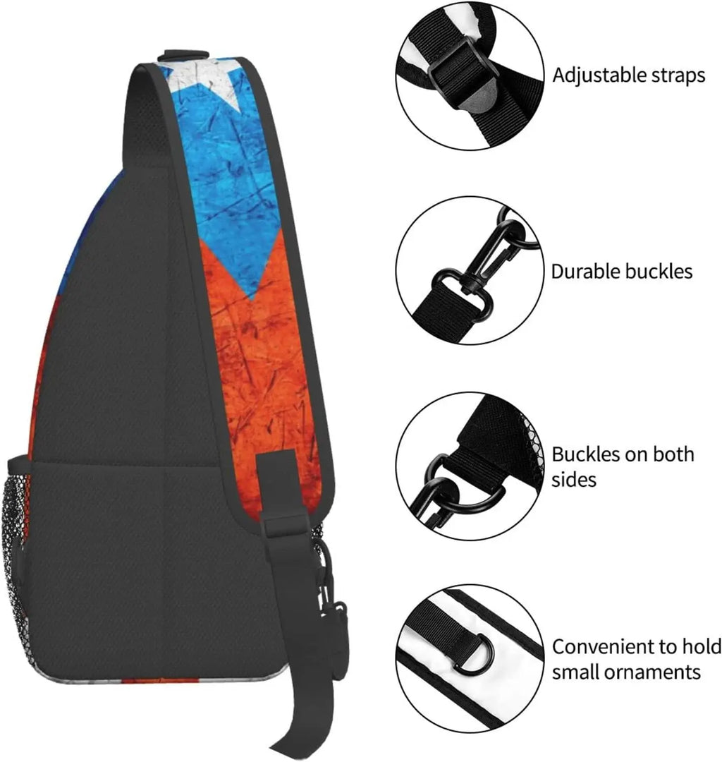 MiBori Chest Bag PR – Bandera Unisex Aventurera