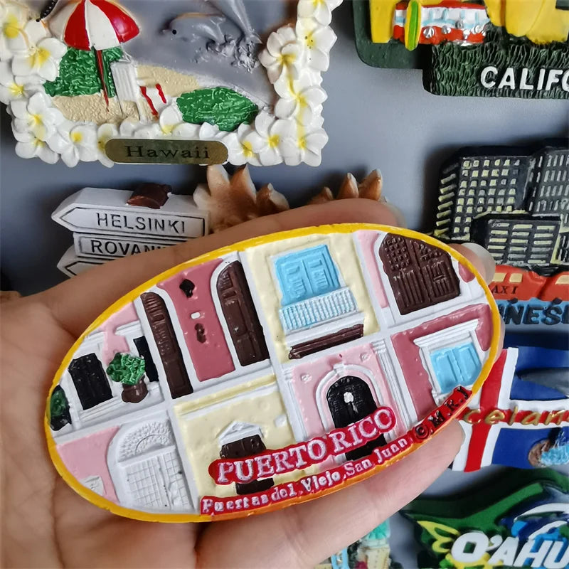 Imán 3D Puerto Rico – Recuerdo Creativo de San Juan para tu Nevera