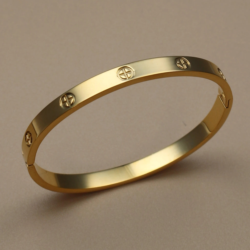 Pulsera Trébol Acero – Cristal y Suerte