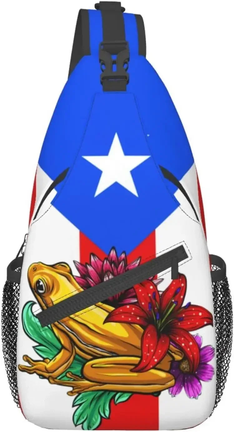 Bulto Cruzado Estilo Puerto Rico – Bandera Boricua para Aventureros y Aventureras