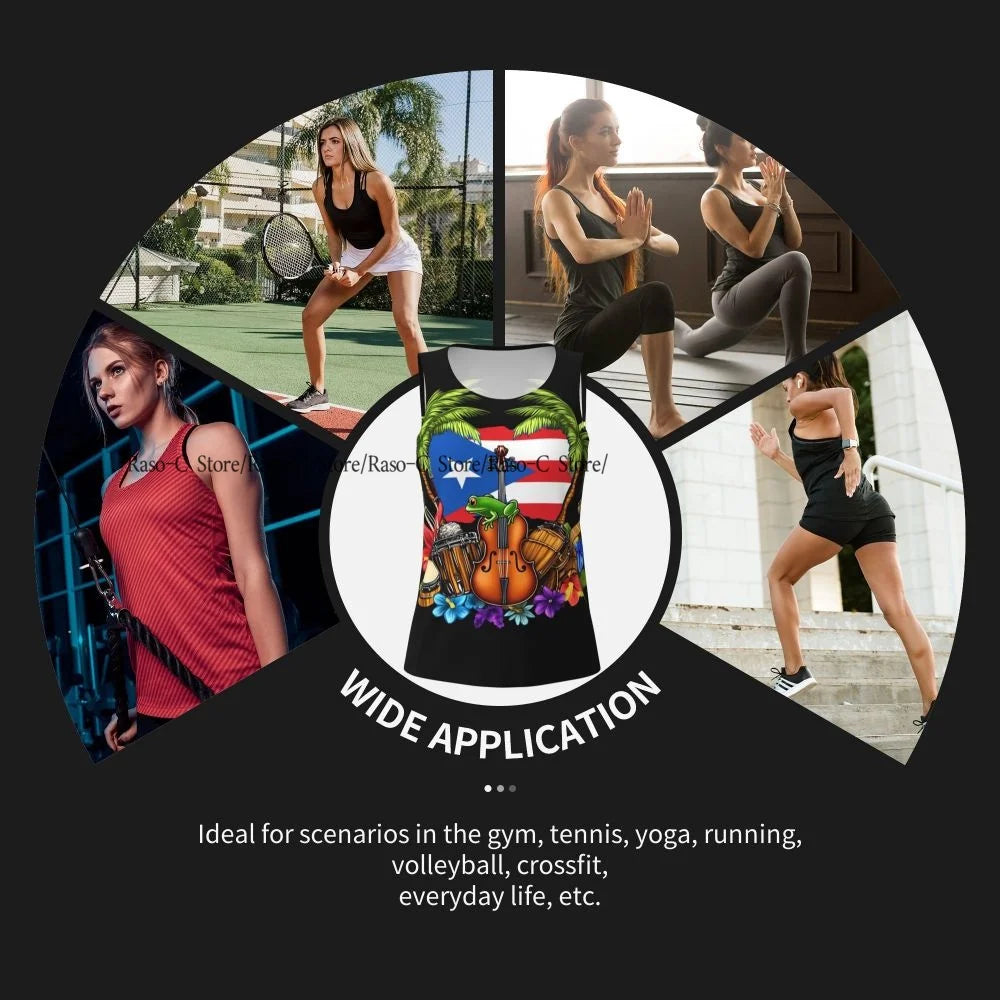 Crop Yoga Sexy con Bandera Boricua