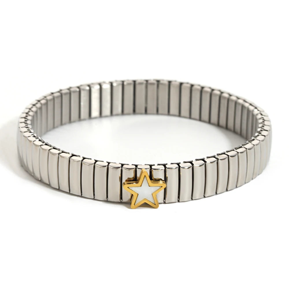 Brazalete Love Stars – Elástico Unisex Acero