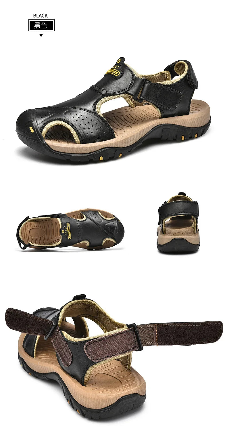 Sandalias Hombre Verano 2022 – Cuero Cómodo y Estilo Playero XL
