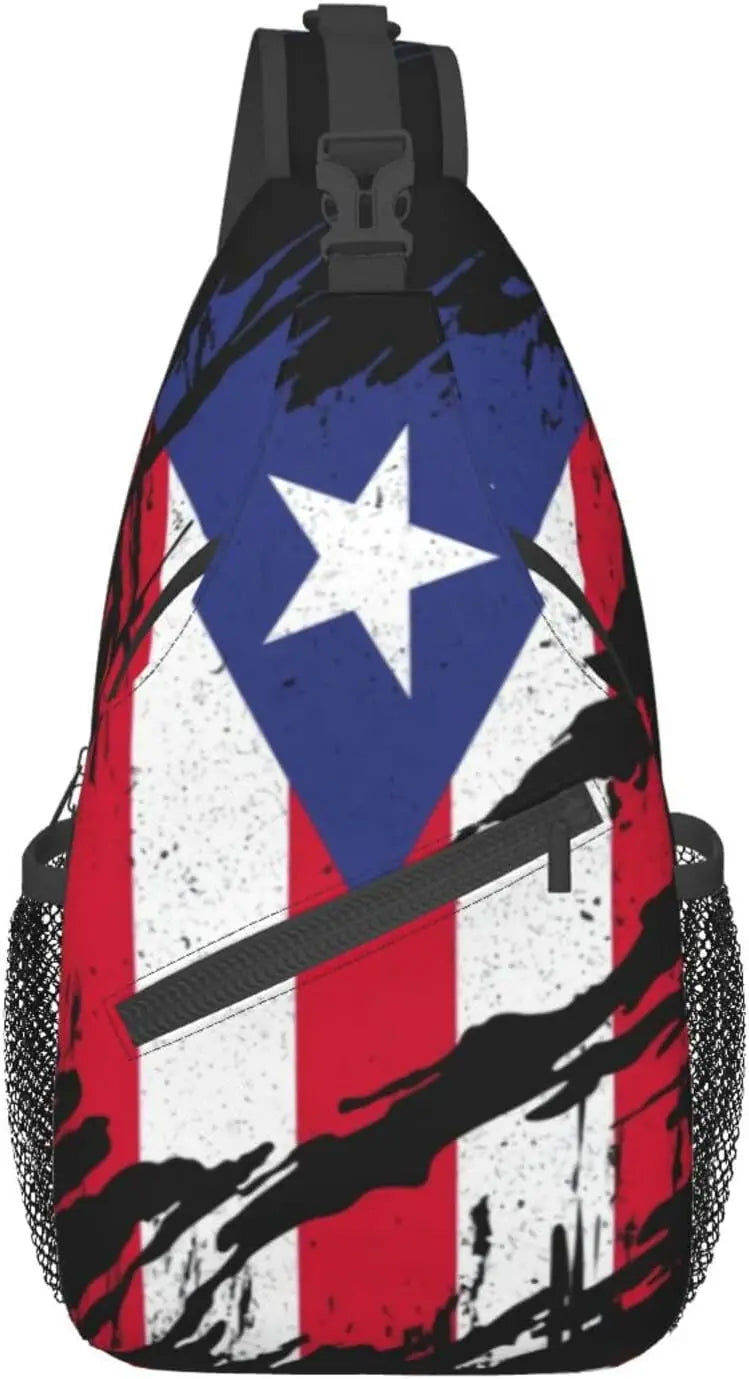 Bulto Cruzado Estilo Puerto Rico – Bandera Boricua para Aventureros y Aventureras