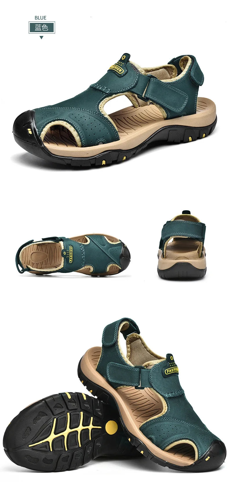 Sandalias Hombre Verano 2022 – Cuero Cómodo y Estilo Playero XL