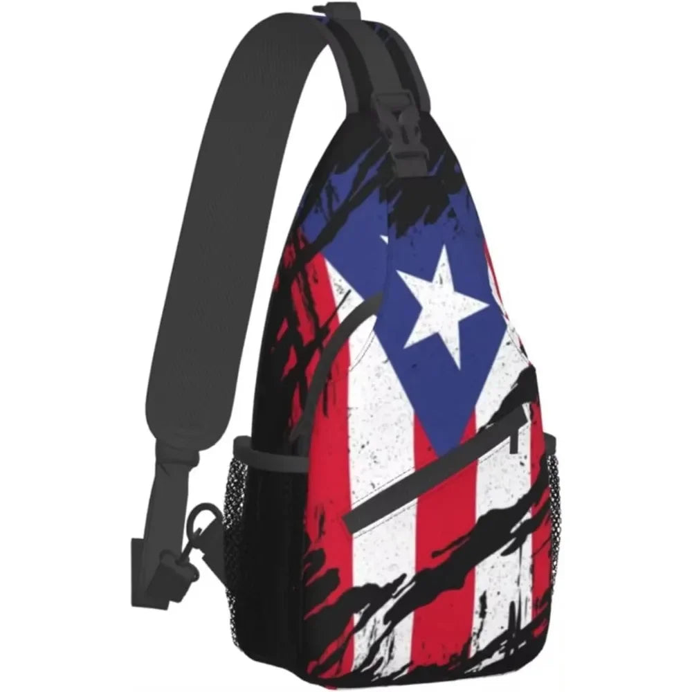 Bulto Cruzado Estilo Puerto Rico – Bandera Boricua para Aventureros y Aventureras
