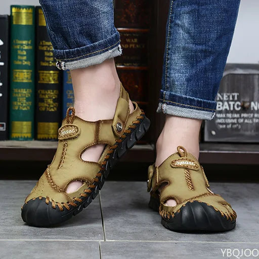 Sandalias Hombre Verano 2022 – Cuero Cómodo y Estilo Playero XL