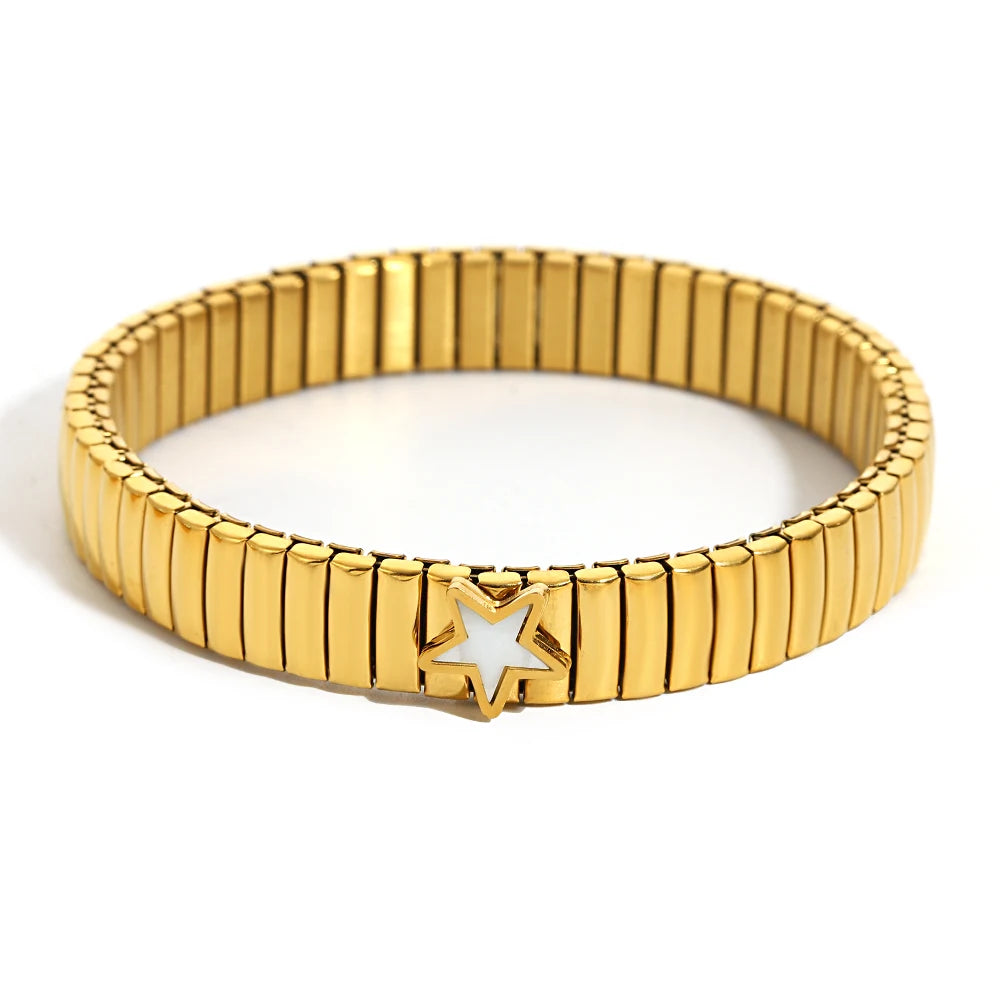 Brazalete Love Stars – Elástico Unisex Acero