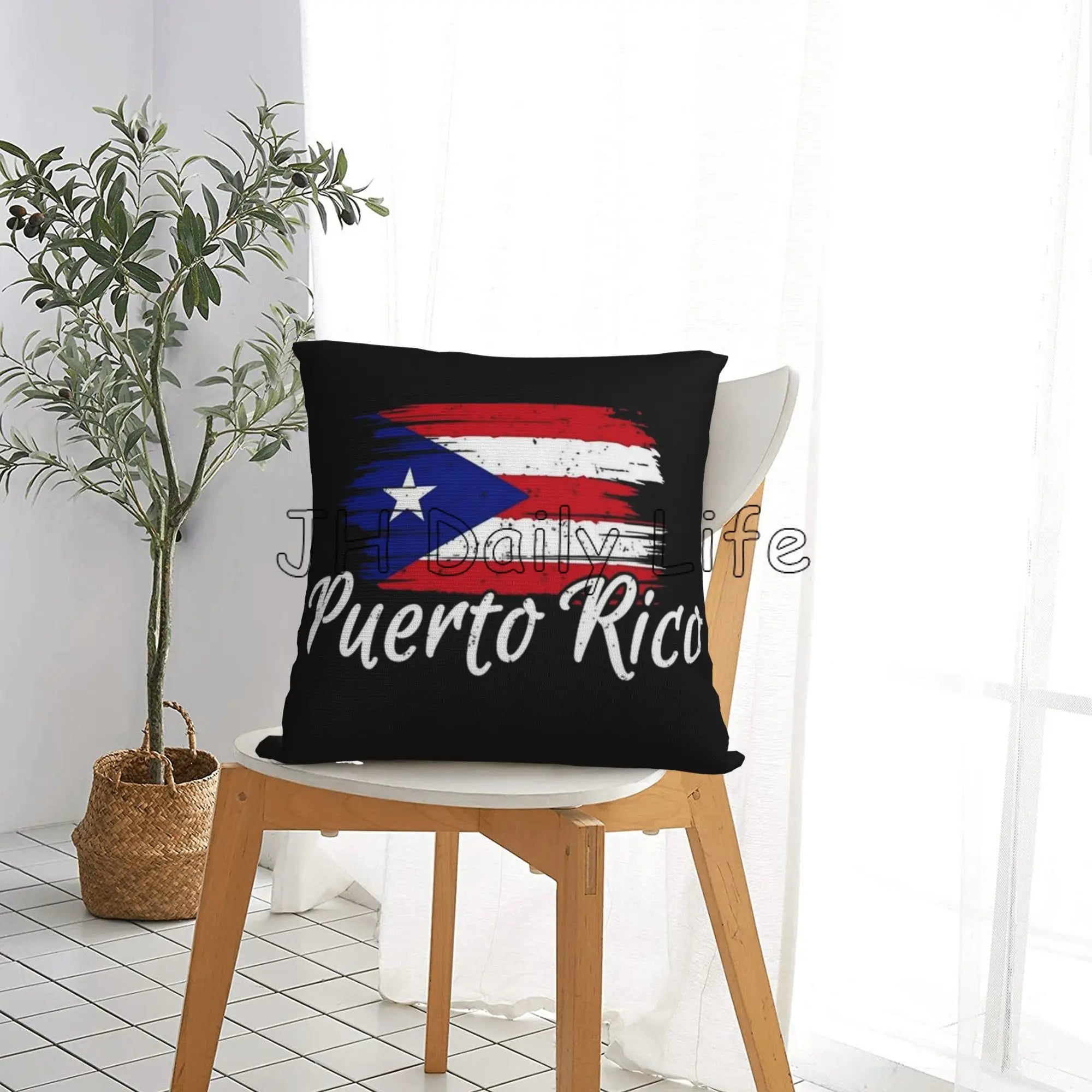 Funda de Cojín Bandera de Puerto Rico – Estilo Boricua para tu Espacio