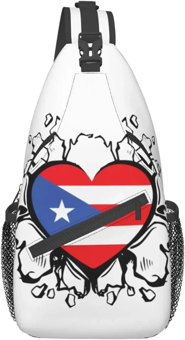 Bulto Cruzado Estilo Puerto Rico – Bandera Boricua para Aventureros y Aventureras