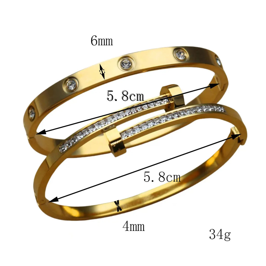 Pulsera Trébol Acero – Cristal y Suerte