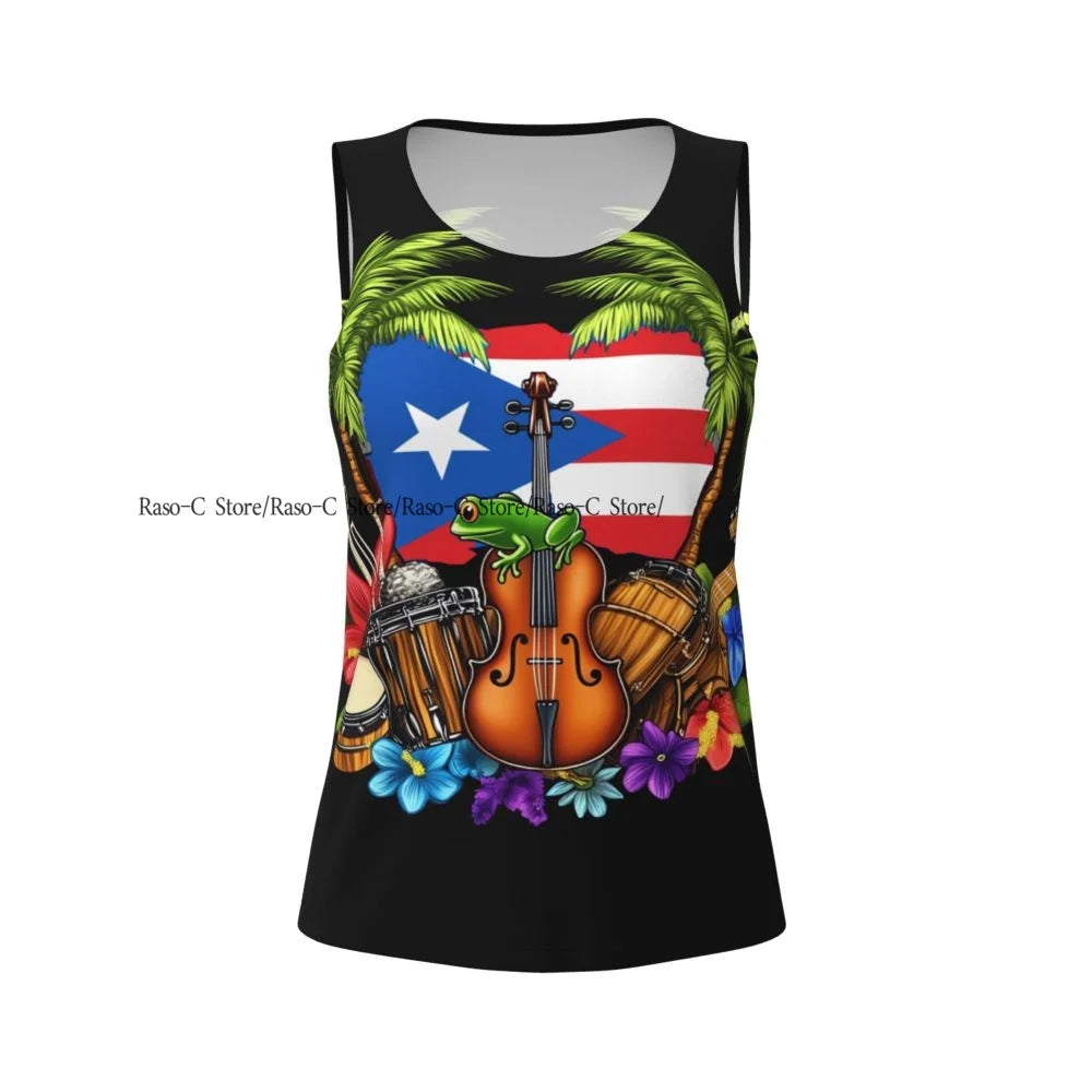 Crop Yoga Sexy con Bandera Boricua
