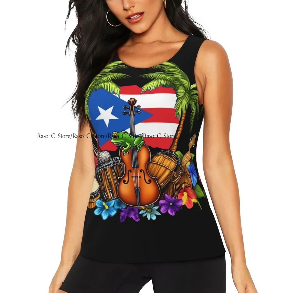 Crop Yoga Sexy con Bandera Boricua