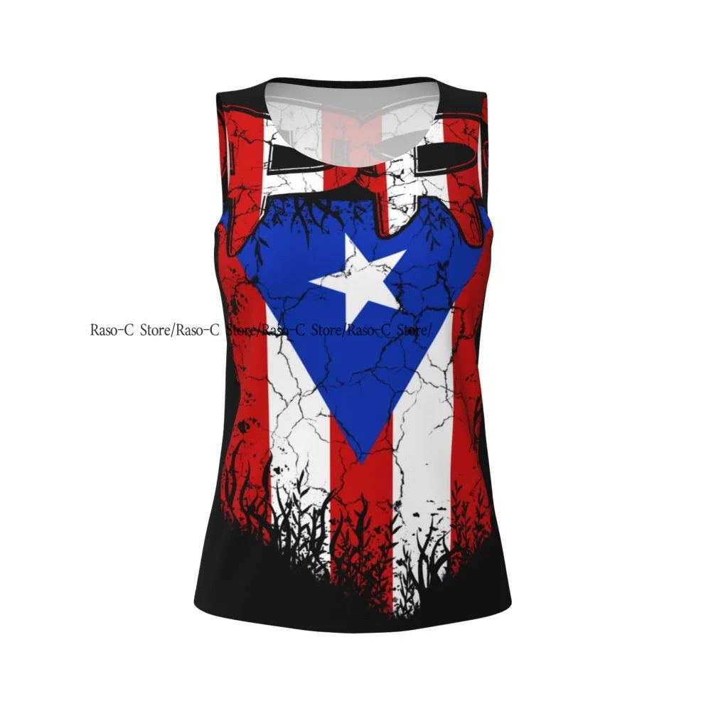 Crop Yoga Sexy con Bandera Boricua