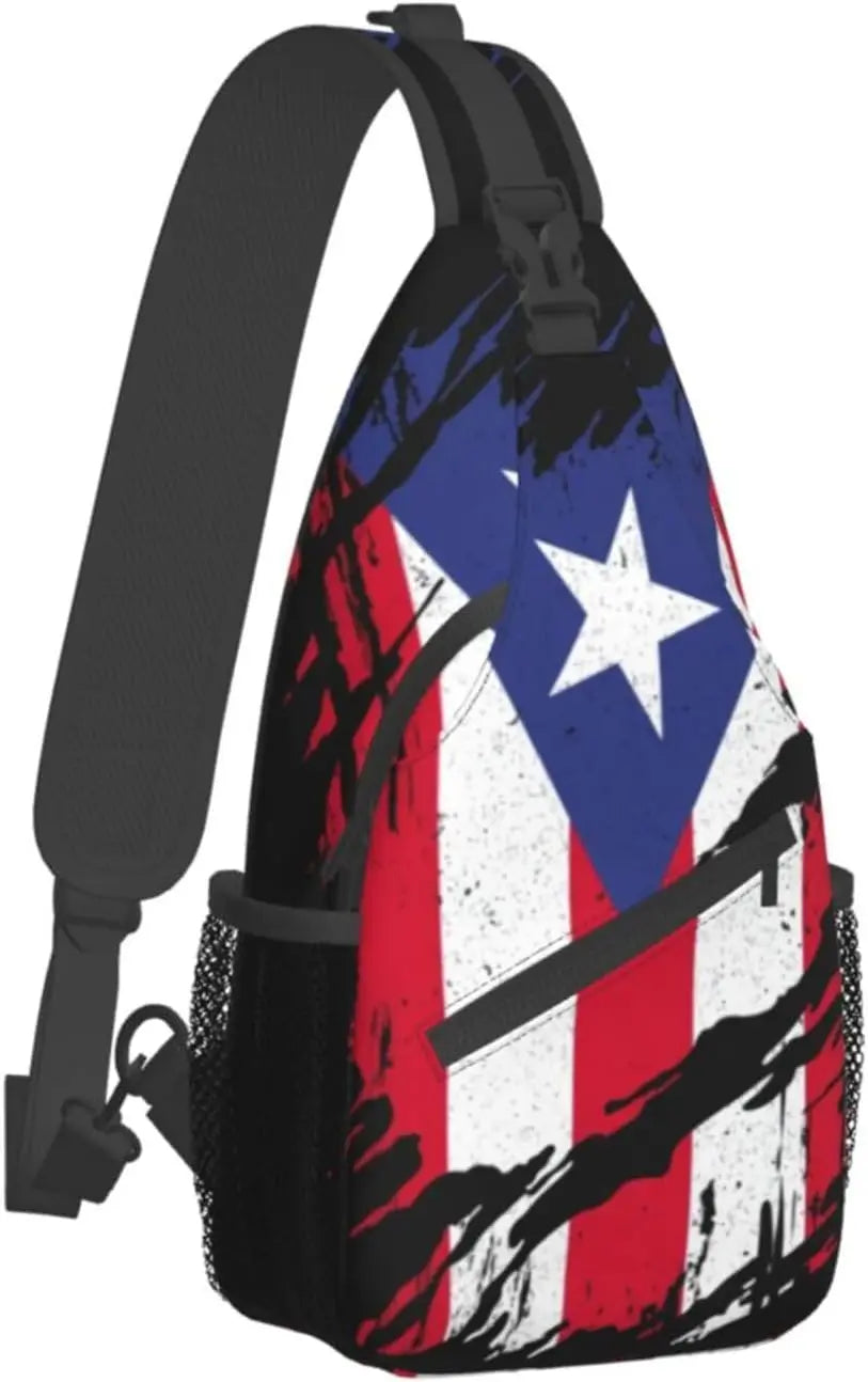 Bulto Cruzado Estilo Puerto Rico – Bandera Boricua para Aventureros y Aventureras