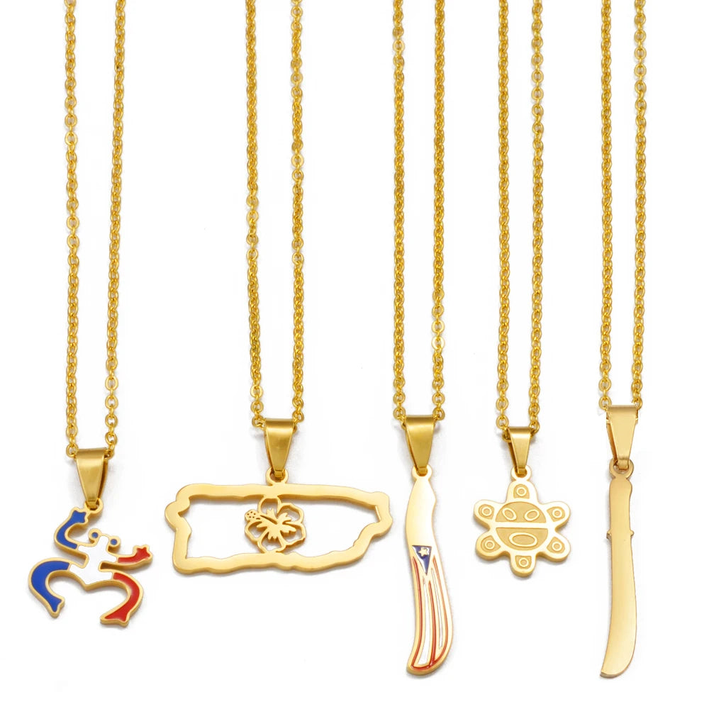 Collar Boricua PR – Mapas, Flores y Coquí