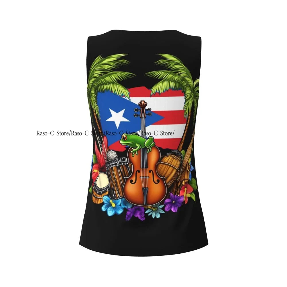 Crop Yoga Sexy con Bandera Boricua