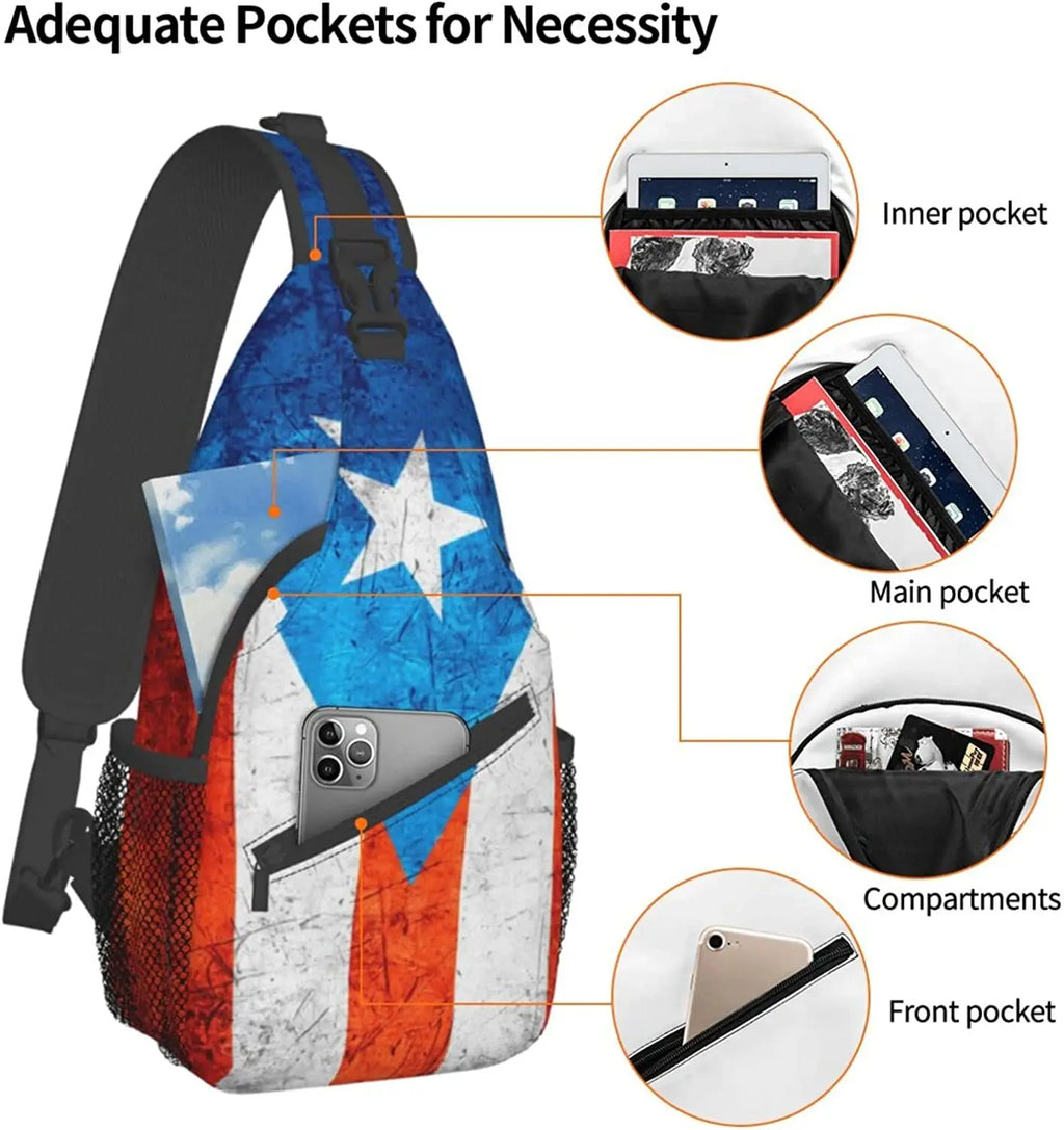 MiBori Chest Bag PR – Bandera Unisex Aventurera