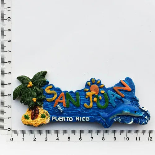 Imán 3D Puerto Rico – Recuerdo Creativo de San Juan para tu Nevera