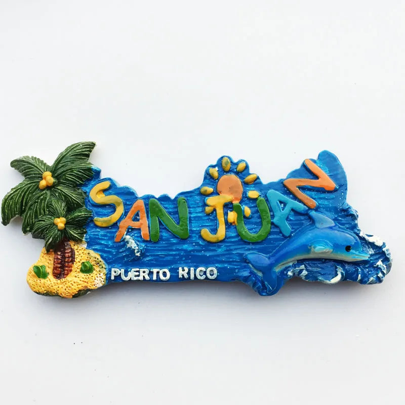 Imán 3D Puerto Rico – Recuerdo Creativo de San Juan para tu Nevera