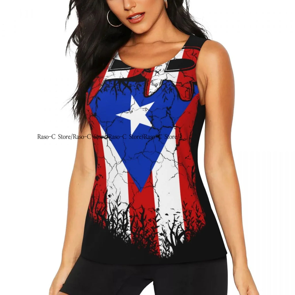 Crop Yoga Sexy con Bandera Boricua