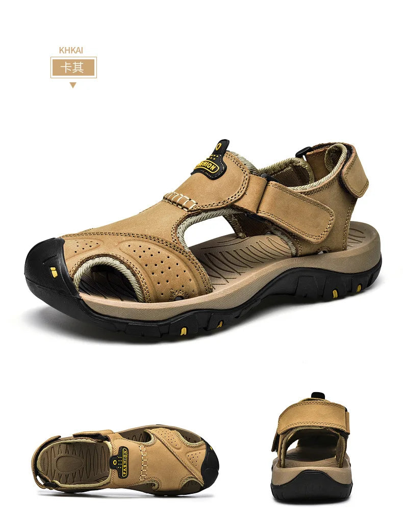 Sandalias Hombre Verano 2022 – Cuero Cómodo y Estilo Playero XL