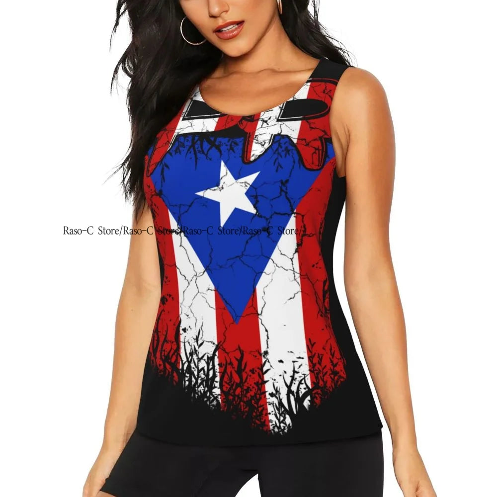 Crop Yoga Sexy con Bandera Boricua