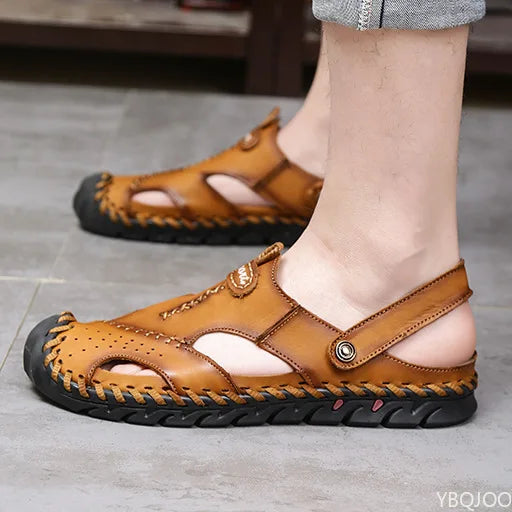 Sandalias Hombre Verano 2022 – Cuero Cómodo y Estilo Playero XL