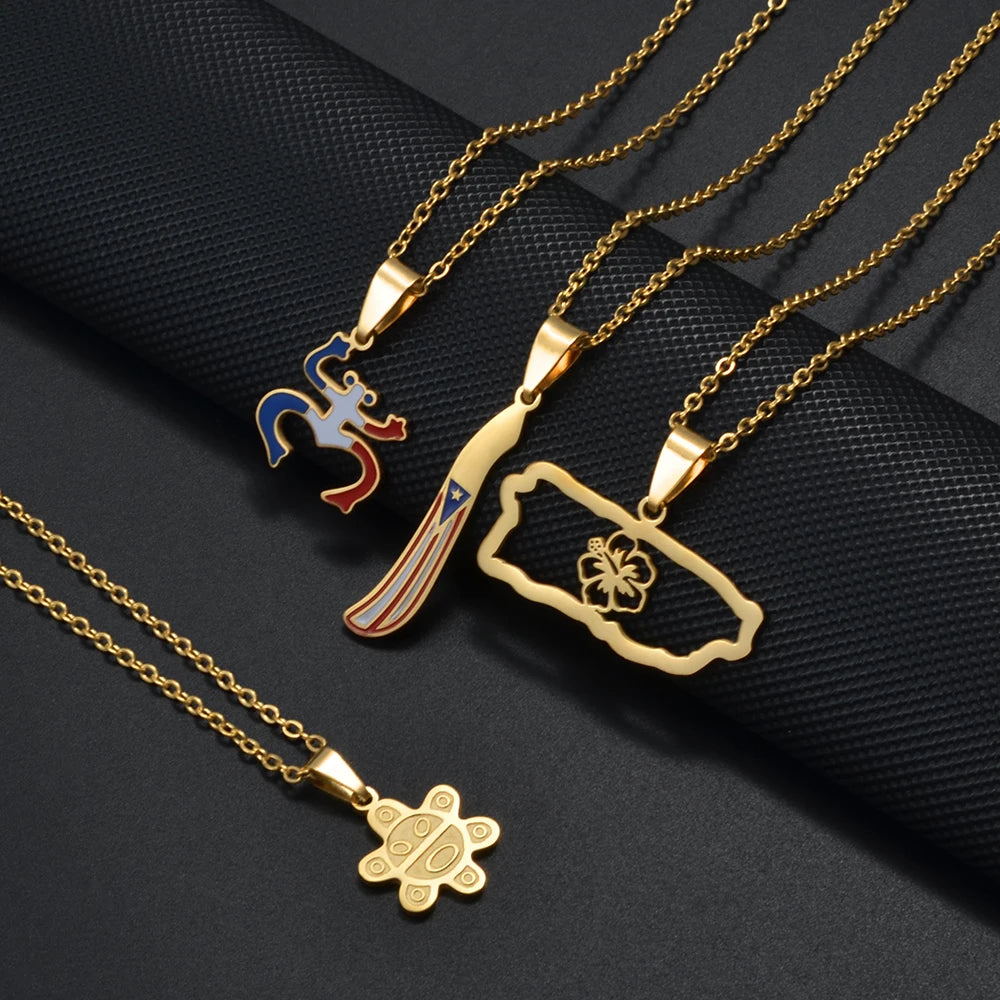 Collar Boricua PR – Mapas, Flores y Coquí