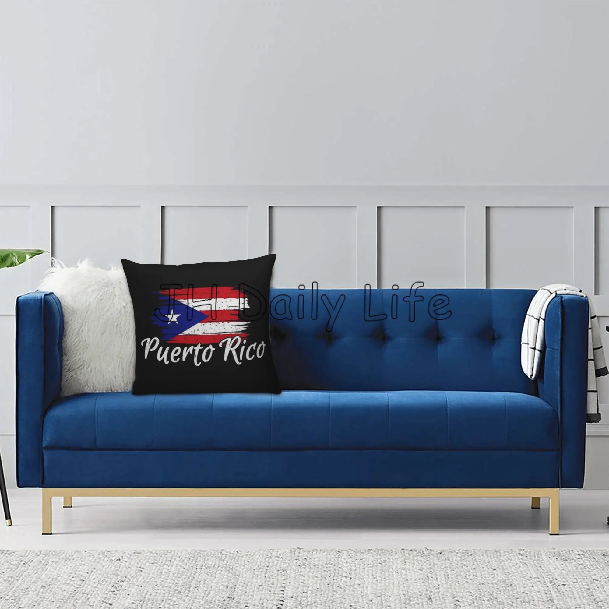 Funda de Cojín Bandera de Puerto Rico – Estilo Boricua para tu Espacio