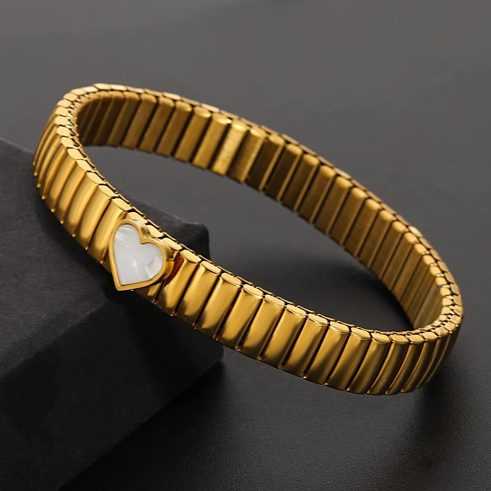 Brazalete Love Stars – Elástico Unisex Acero