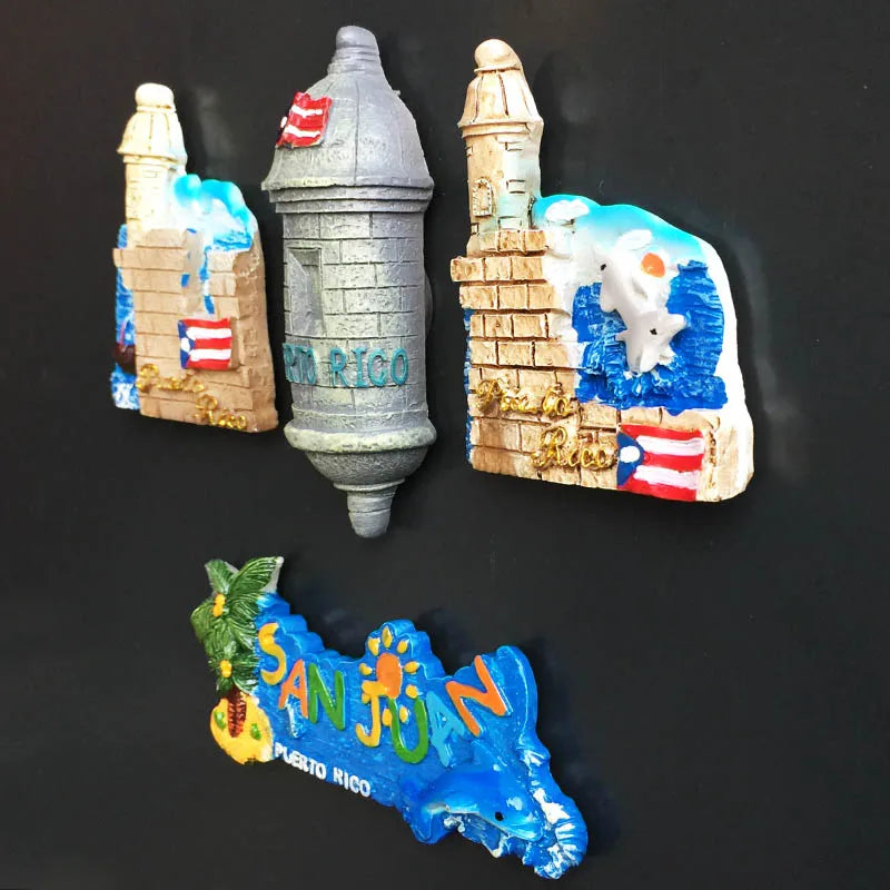 Imán 3D Puerto Rico – Recuerdo Creativo de San Juan para tu Nevera
